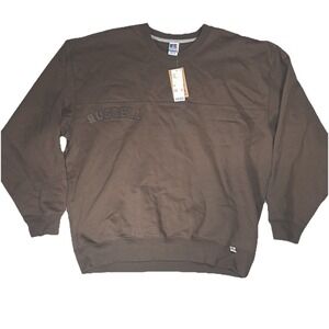 Russell Athletic UO Exclusive Hillman Crew Neck Sweatshirt  Brown NWT
